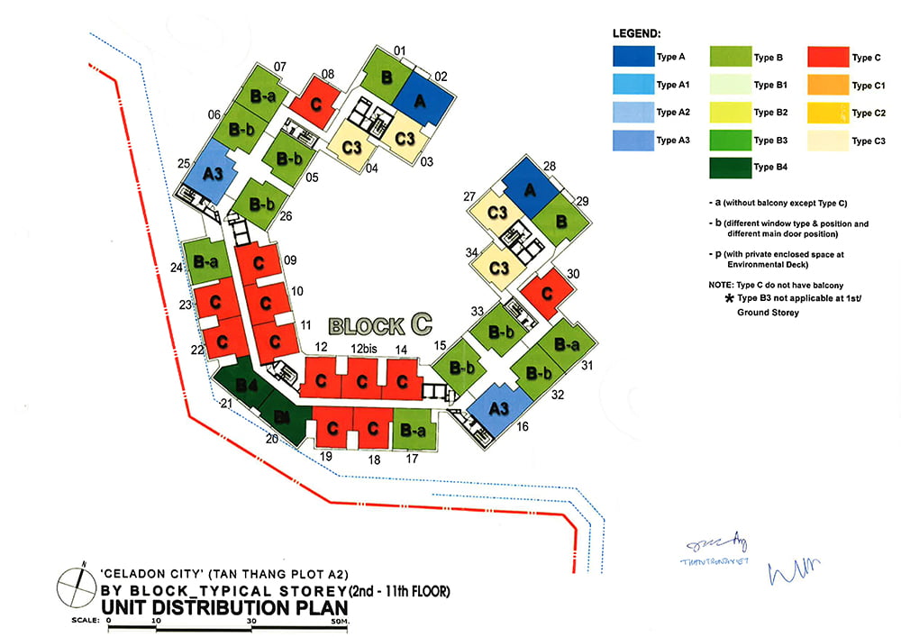 SƠ ĐỒ MẶT BẰNG TẦNG BLOCK C RUBY – DỰ ÁN CELADON CITY